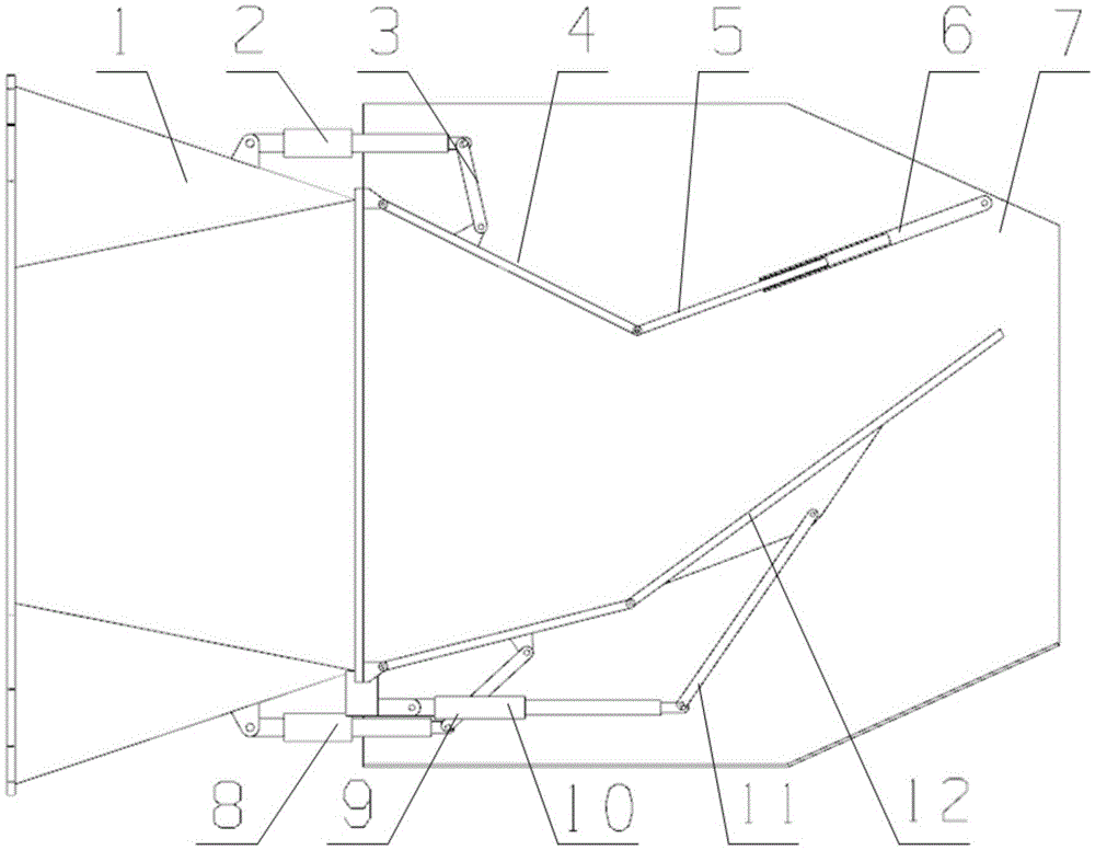 A binary vector nozzle capable of realizing s-bend occlusion function