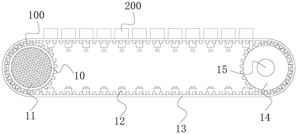 A carton automatic capping conveyor