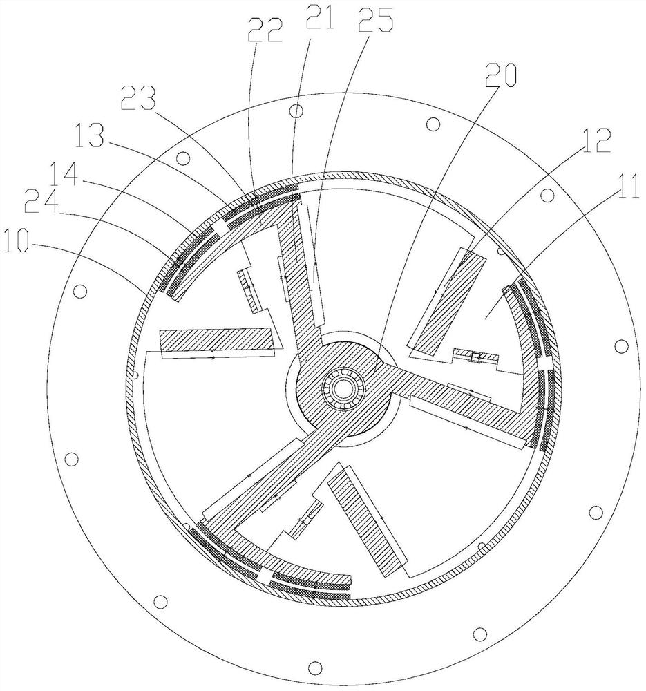 A magnetic energy storage wheel with internal variable speed