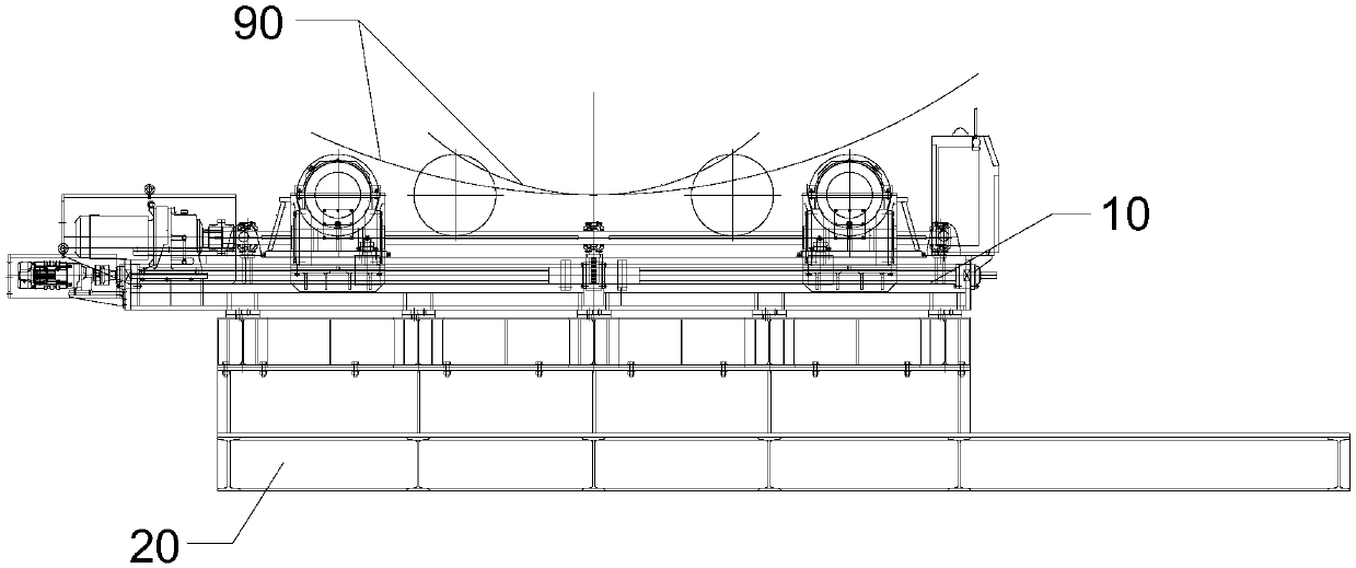 Circumferential weld back chipping machining device