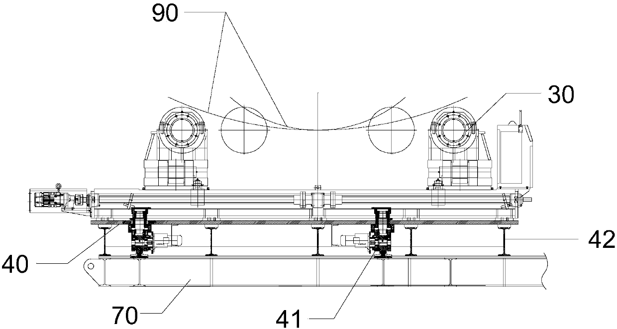 Circumferential weld back chipping machining device