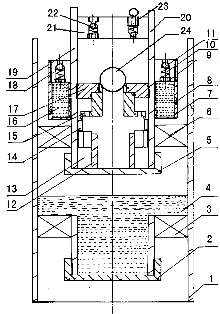 A chemical repair device for petroleum casing