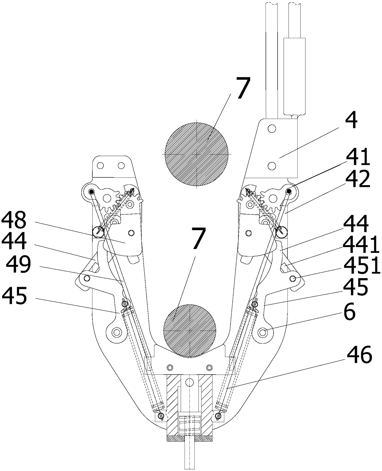 Controllable anti-detachment type high-voltage power line grounding wire device