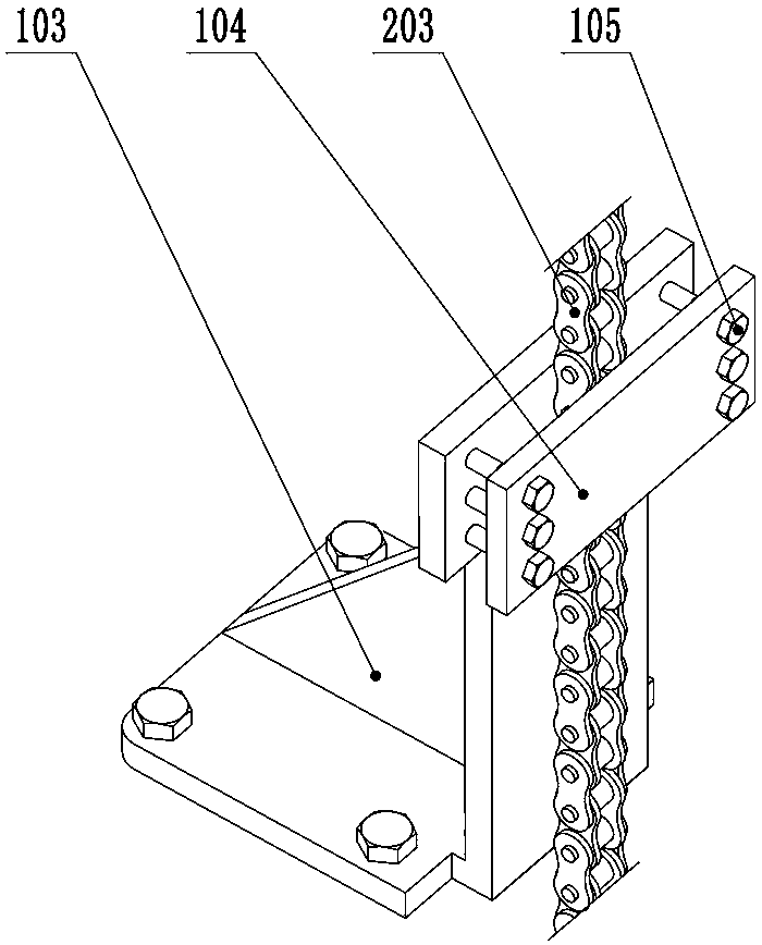 Single-stroke acting chain transmission wave energy conversion device