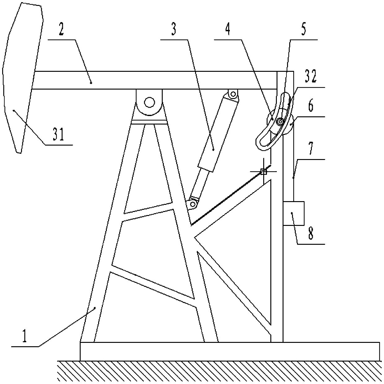 Oil pumping unit semi-direct drive device