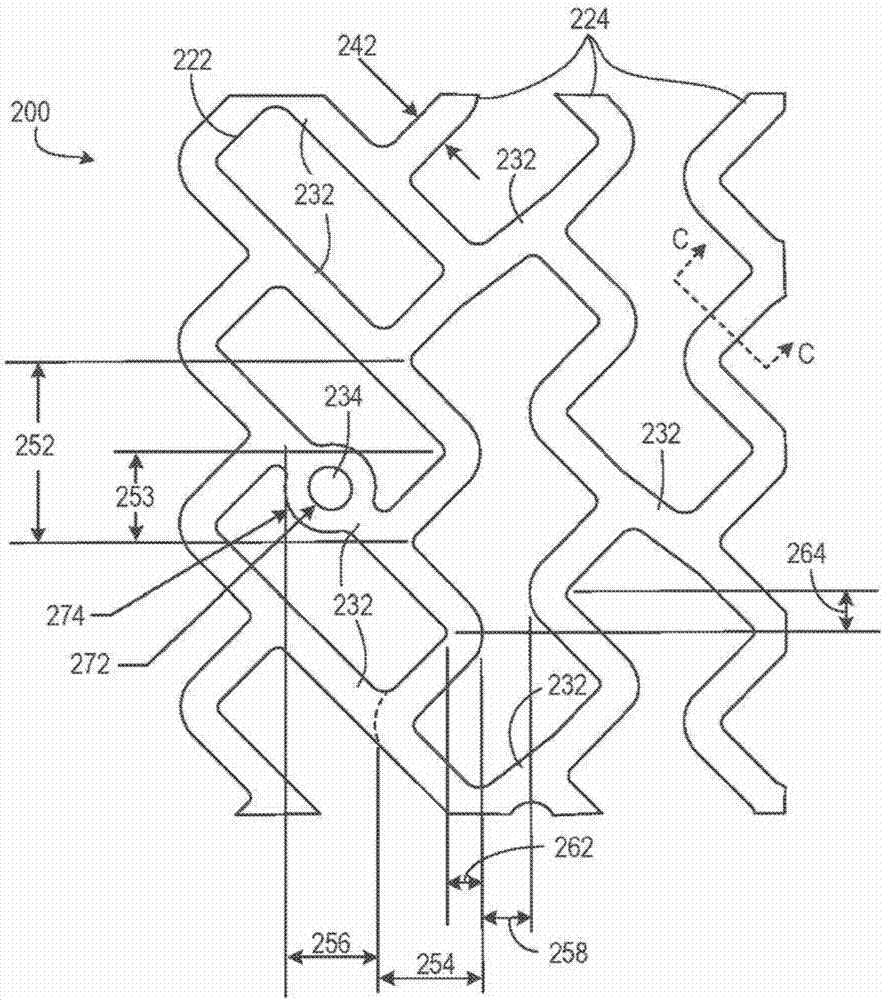 Bioerodible polymeric stent scaffolding pattern