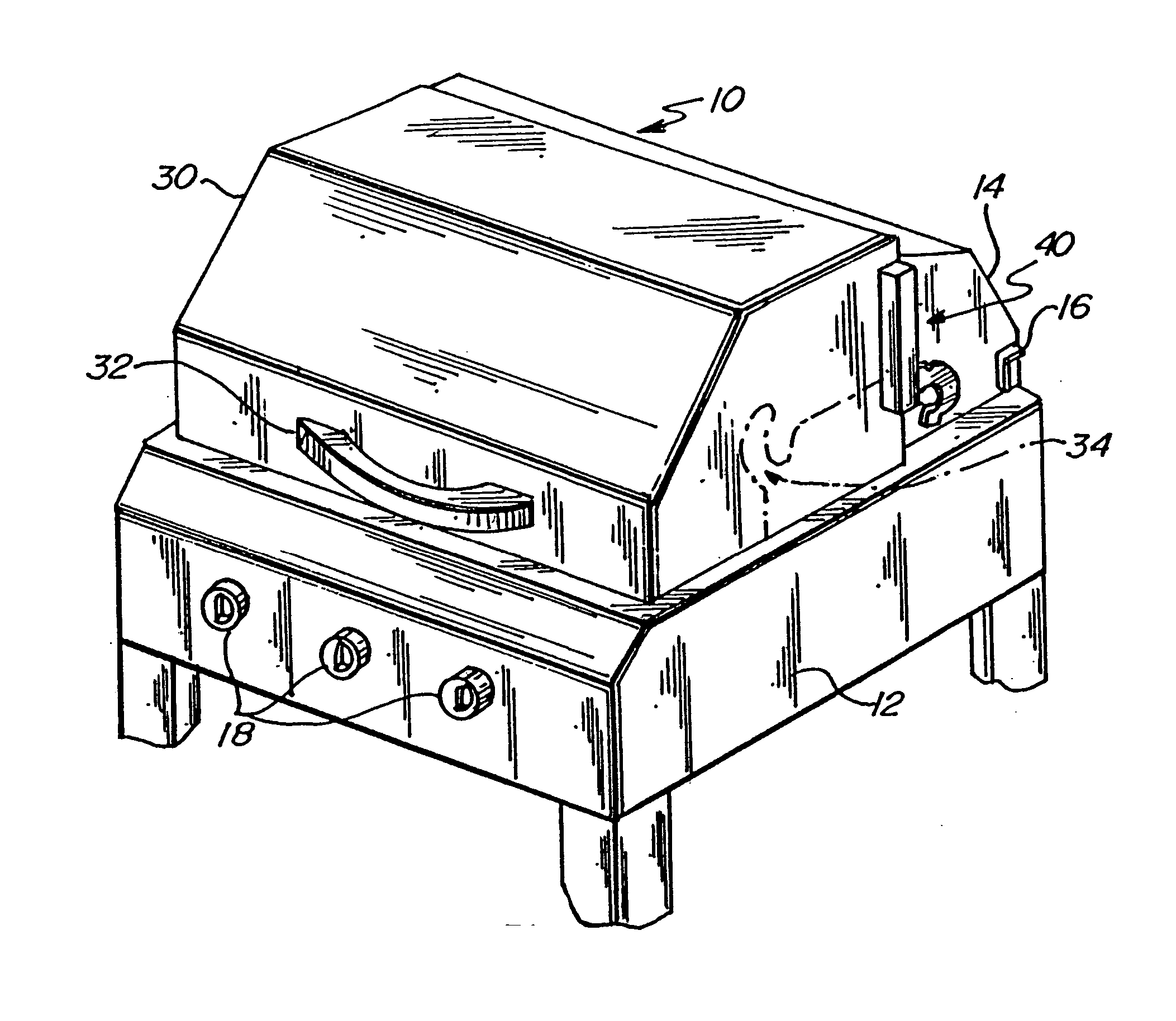 Barbecue grill and hinge