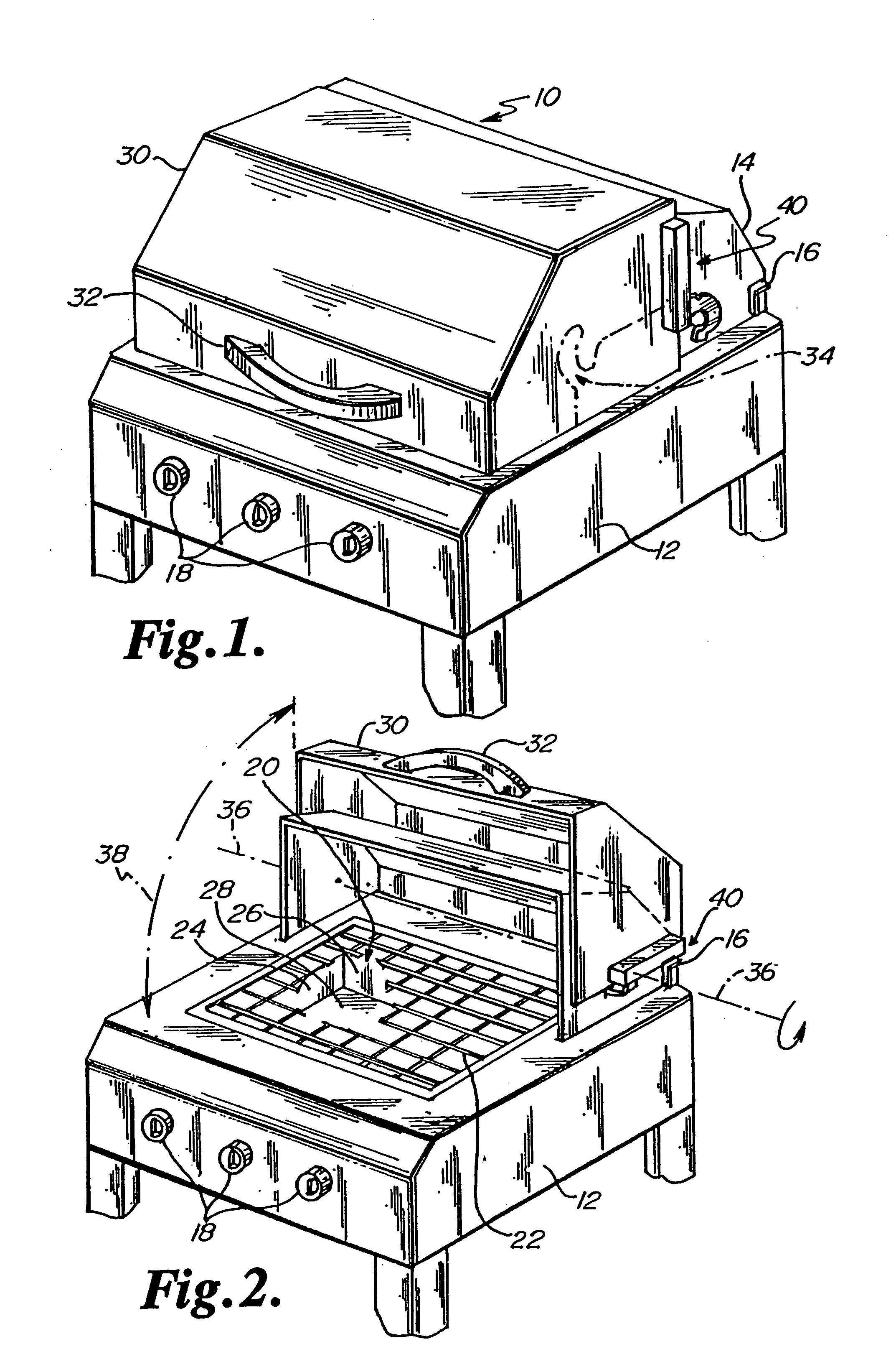 Barbecue grill and hinge