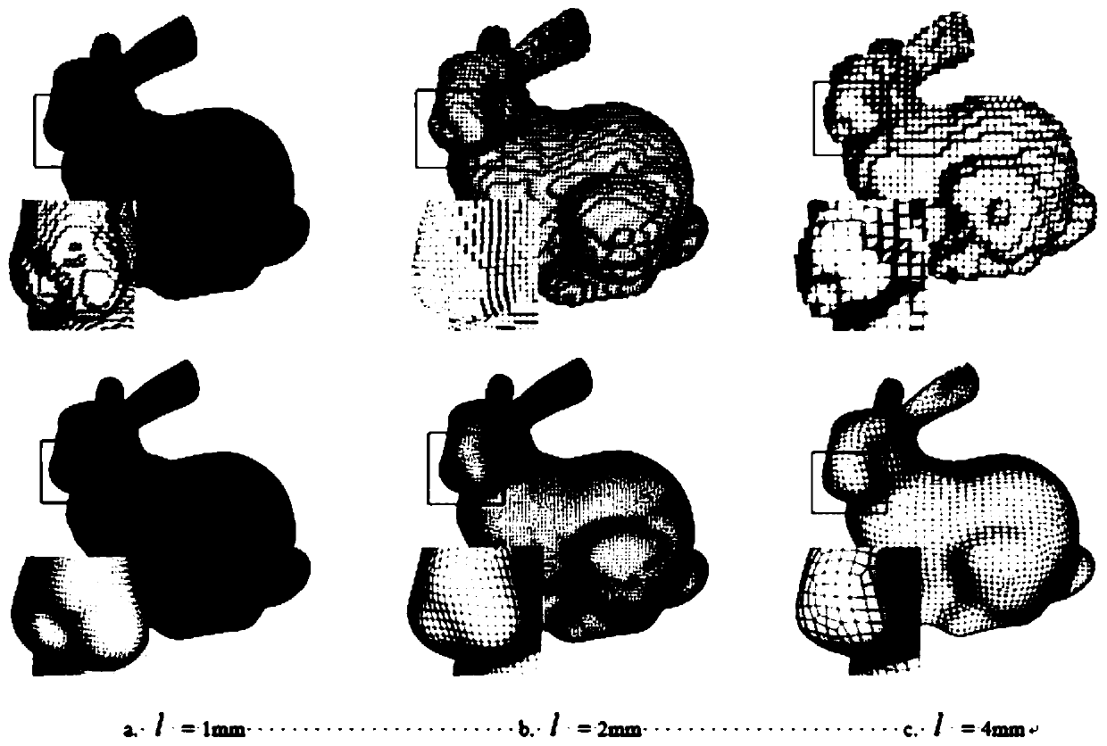 Method and system for image reconstruction quadrilateral grid based on voxel model