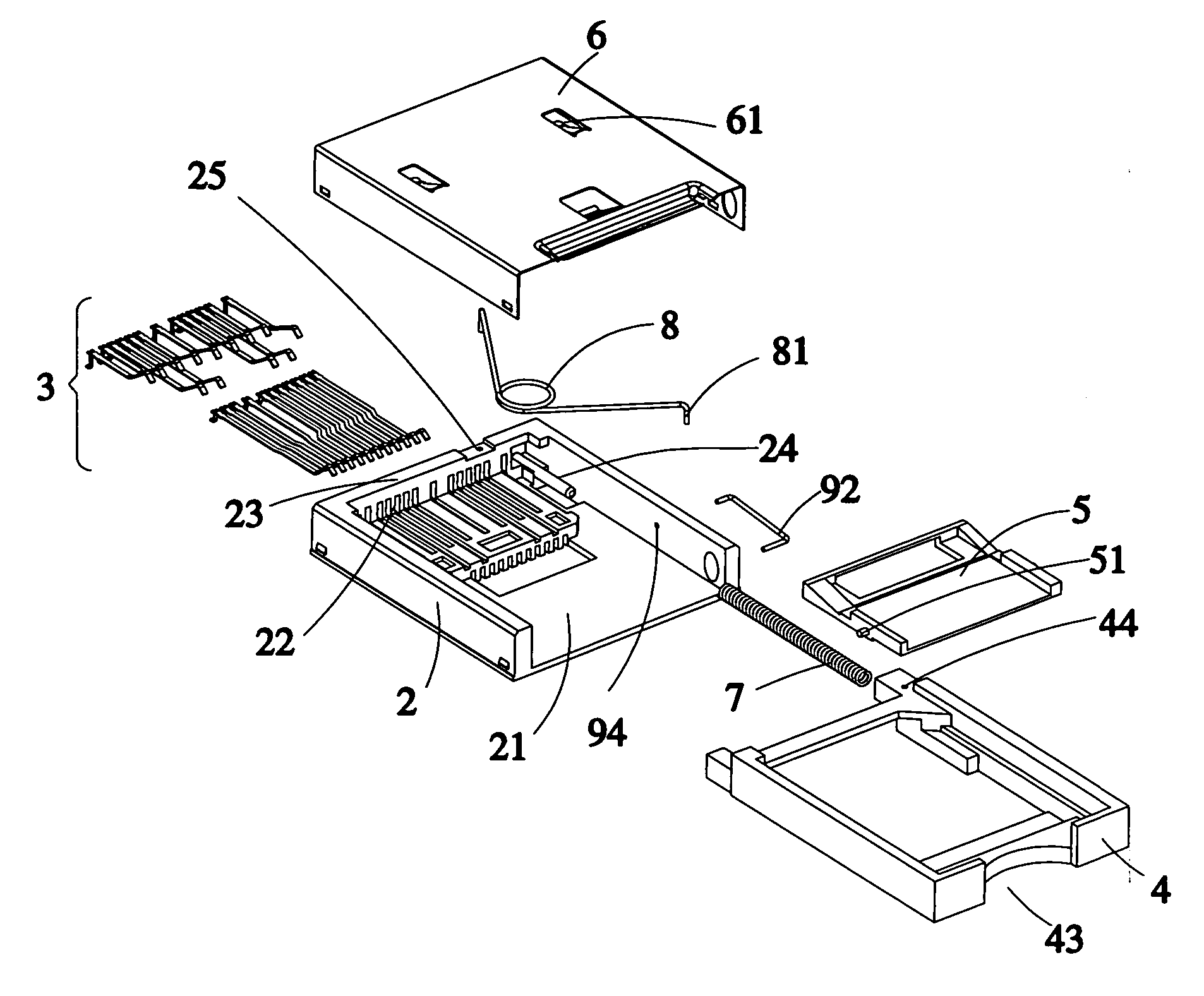 Drawer-type all-in-one card connector