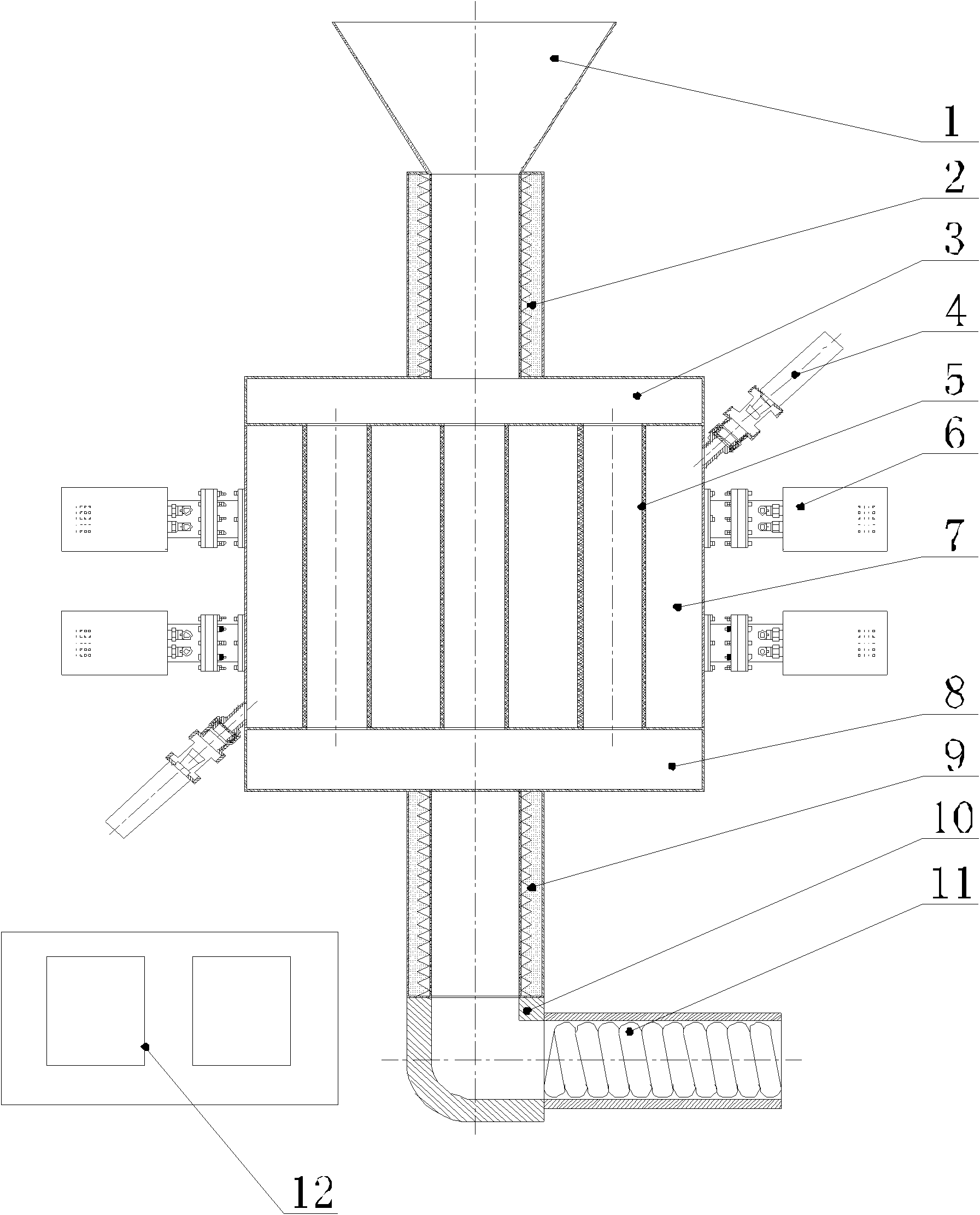 Microwave insecticidal mildew resisting device for rice