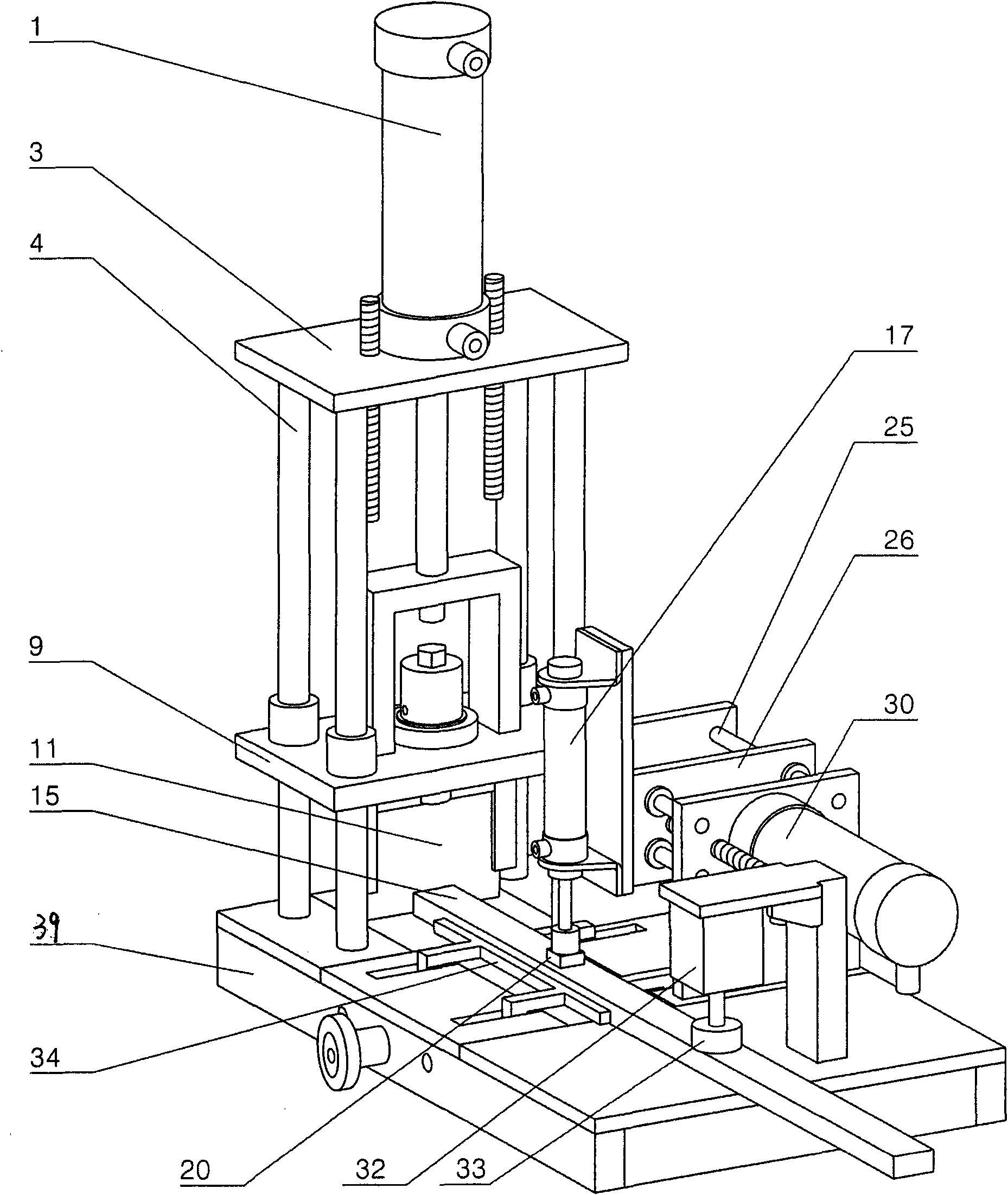 Pneumatic rubber cutting device