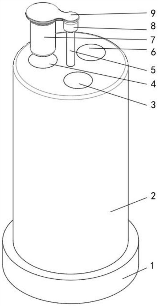 Disinfecting and cleaning device for surgical nursing