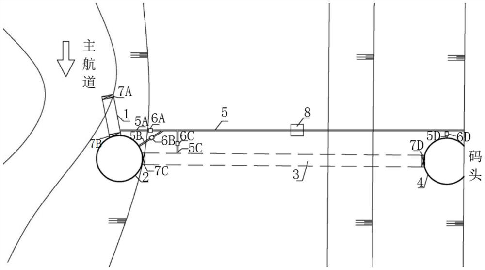 Ship lock type for silt-laden wandering river