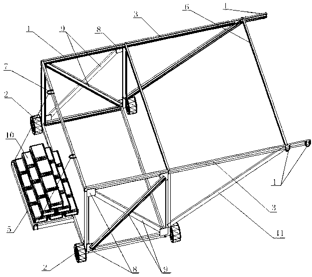 Moving platform capable of constructing without colliding walls