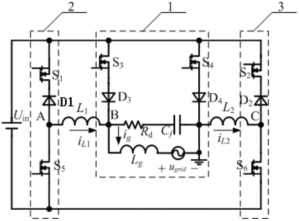 Buck-boost grid-connected inverter and control method thereof