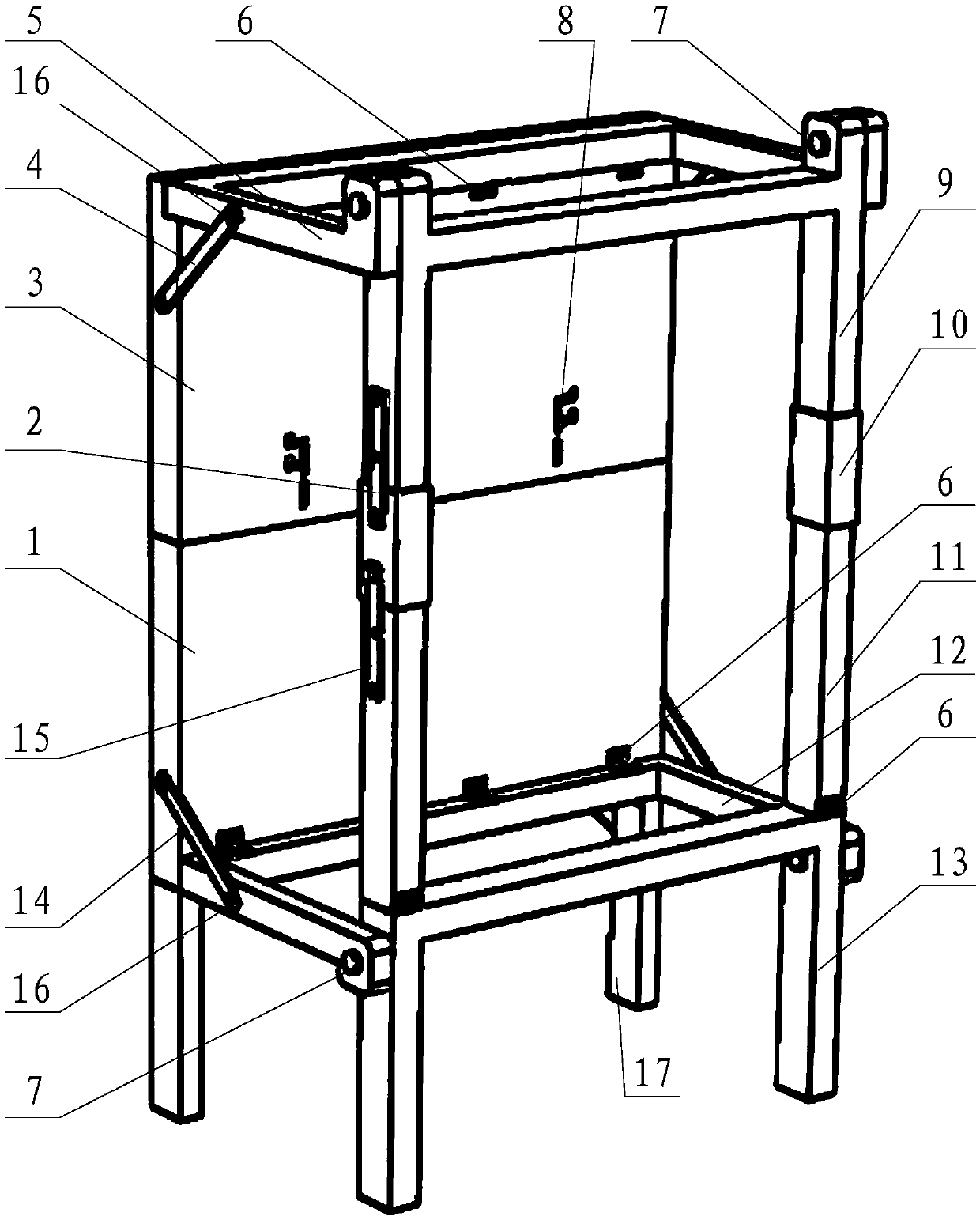 Space shelf capable of being folded and unfolded