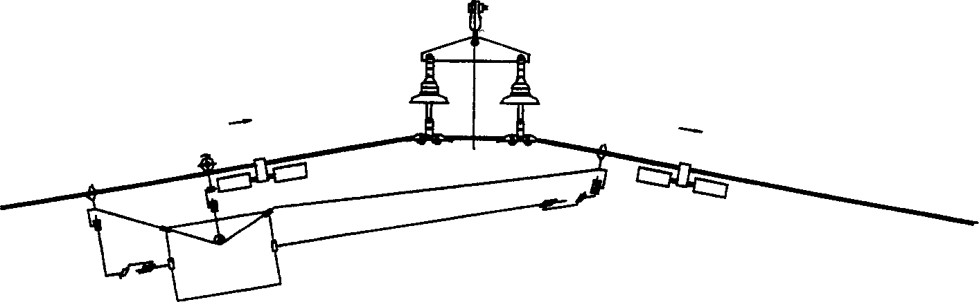 Super-voltage transmission line monitoring and detecting robot mechanism