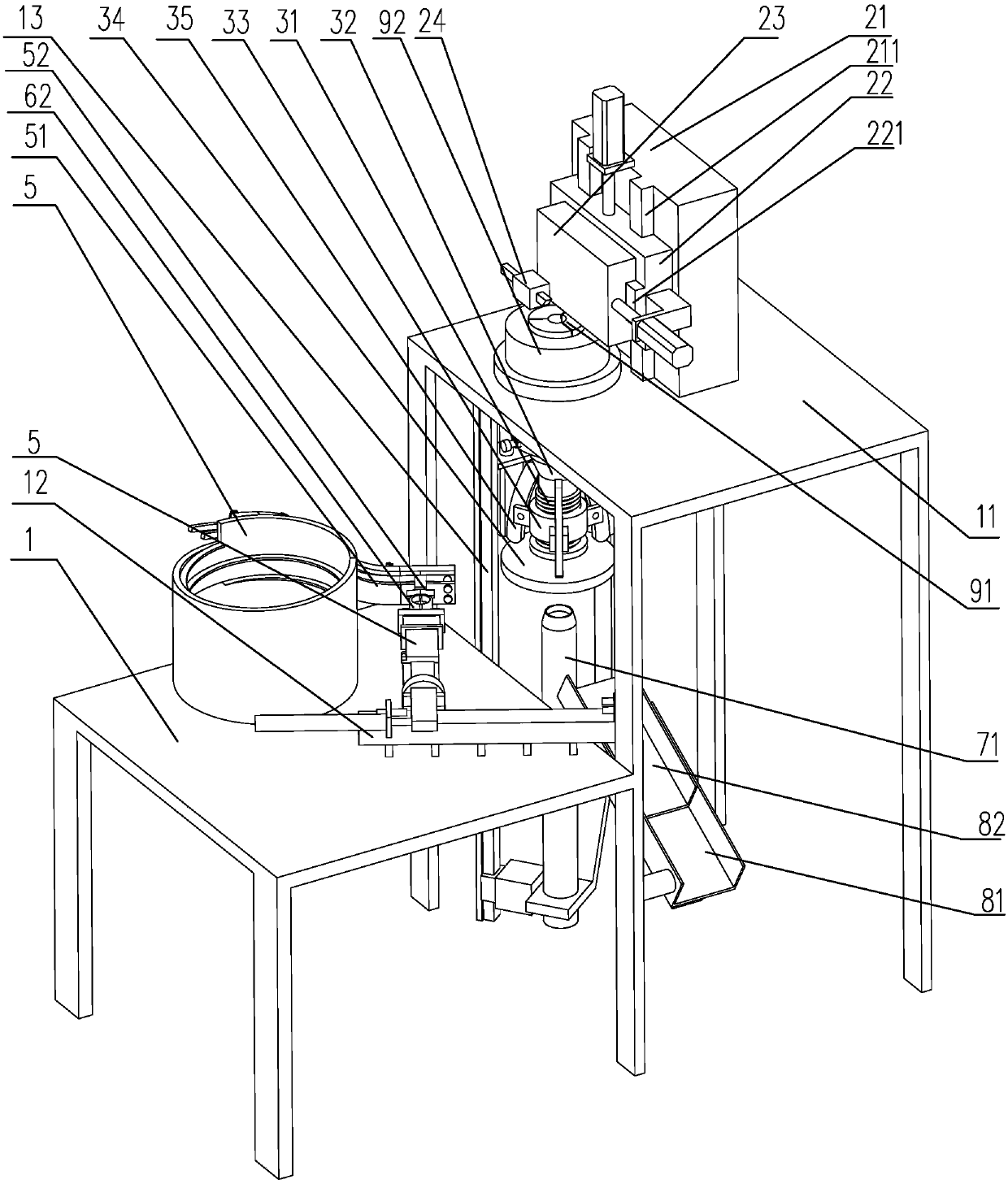 Valve rod chamfer machining device