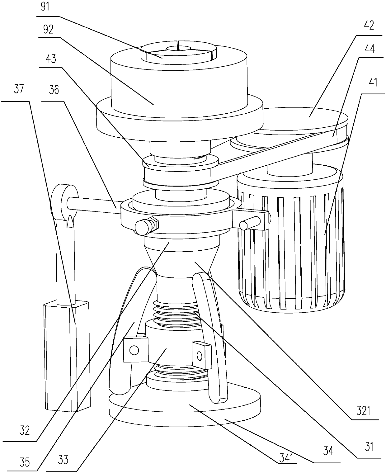 Valve rod chamfer machining device