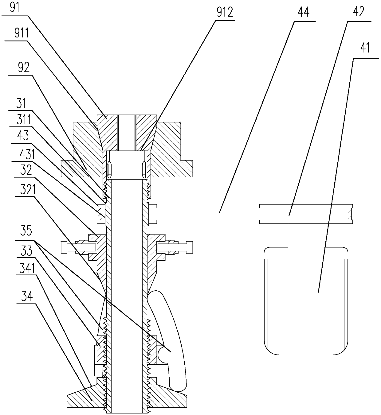 Valve rod chamfer machining device