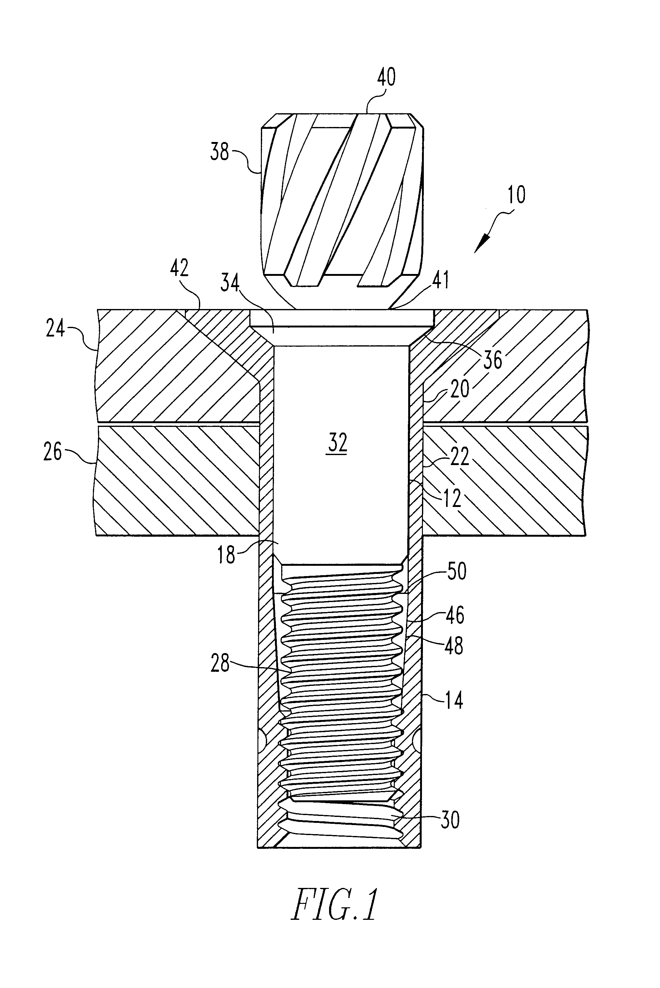 Blind fastener and nose assembly for installation of the blind fastener