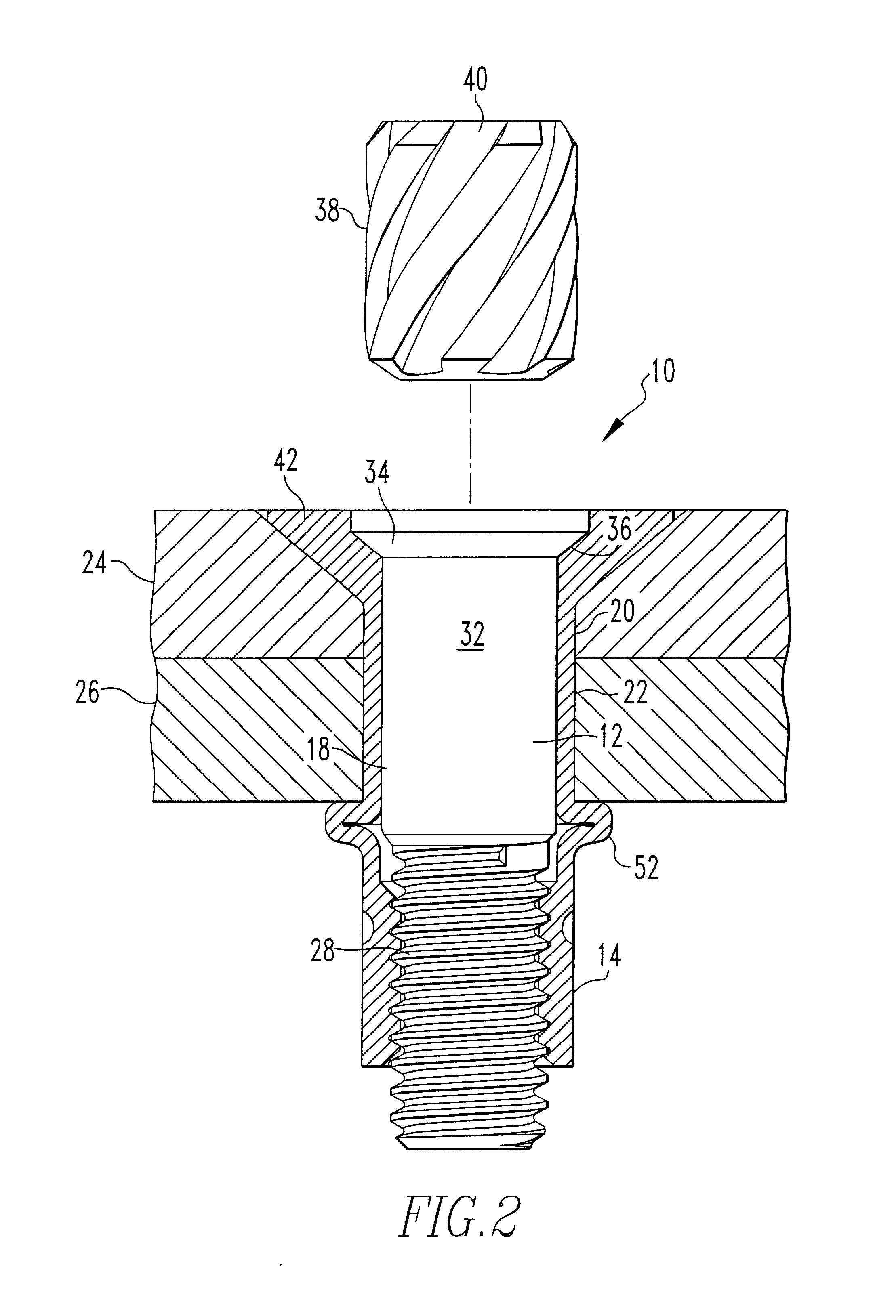 Blind fastener and nose assembly for installation of the blind fastener