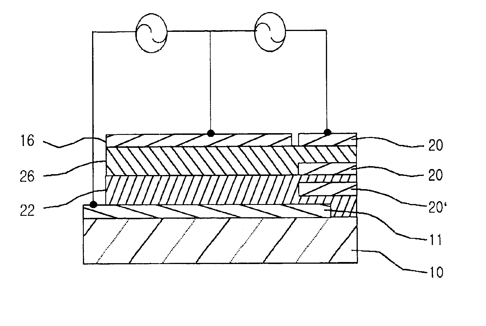 Three-terminal organic electro-luminescent device