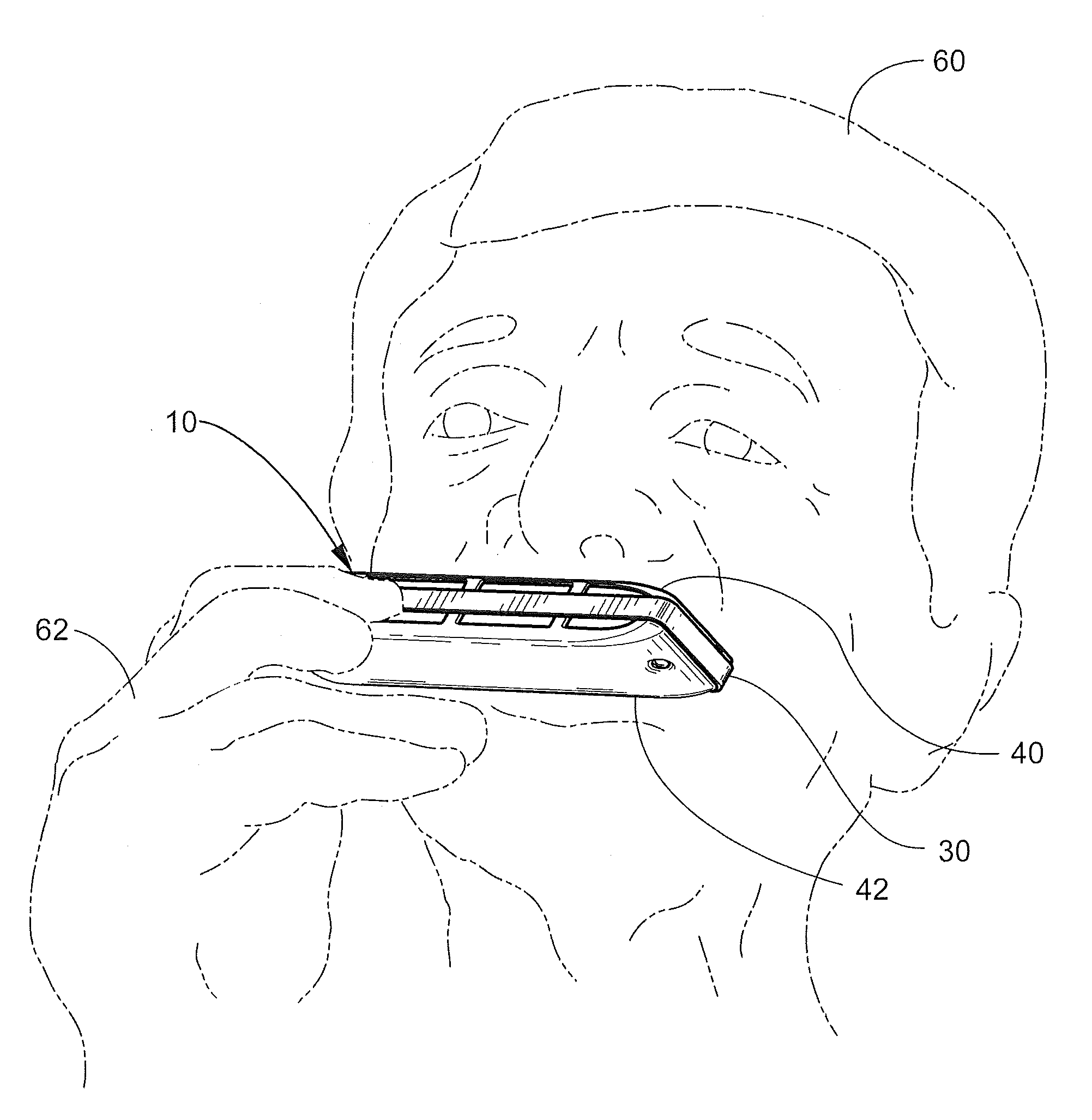 Pulmonary harmonica device and method of using a pulmonary harmonica device