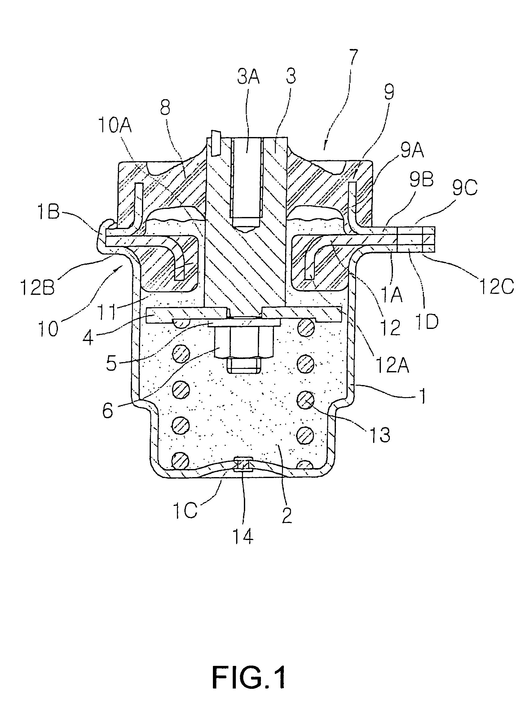 Liquid seal type fluid-filled mount