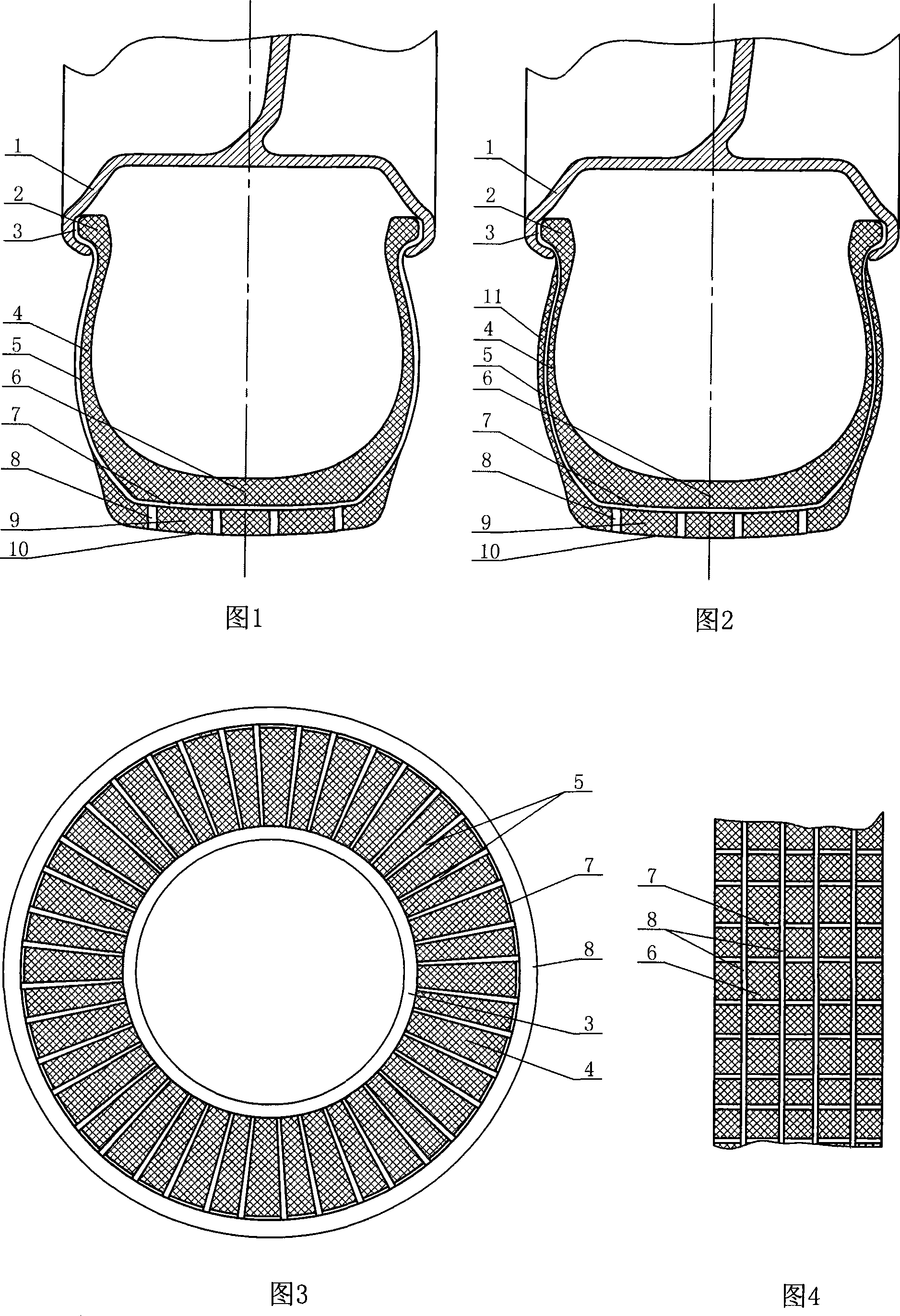 Antistatic wheel tyre