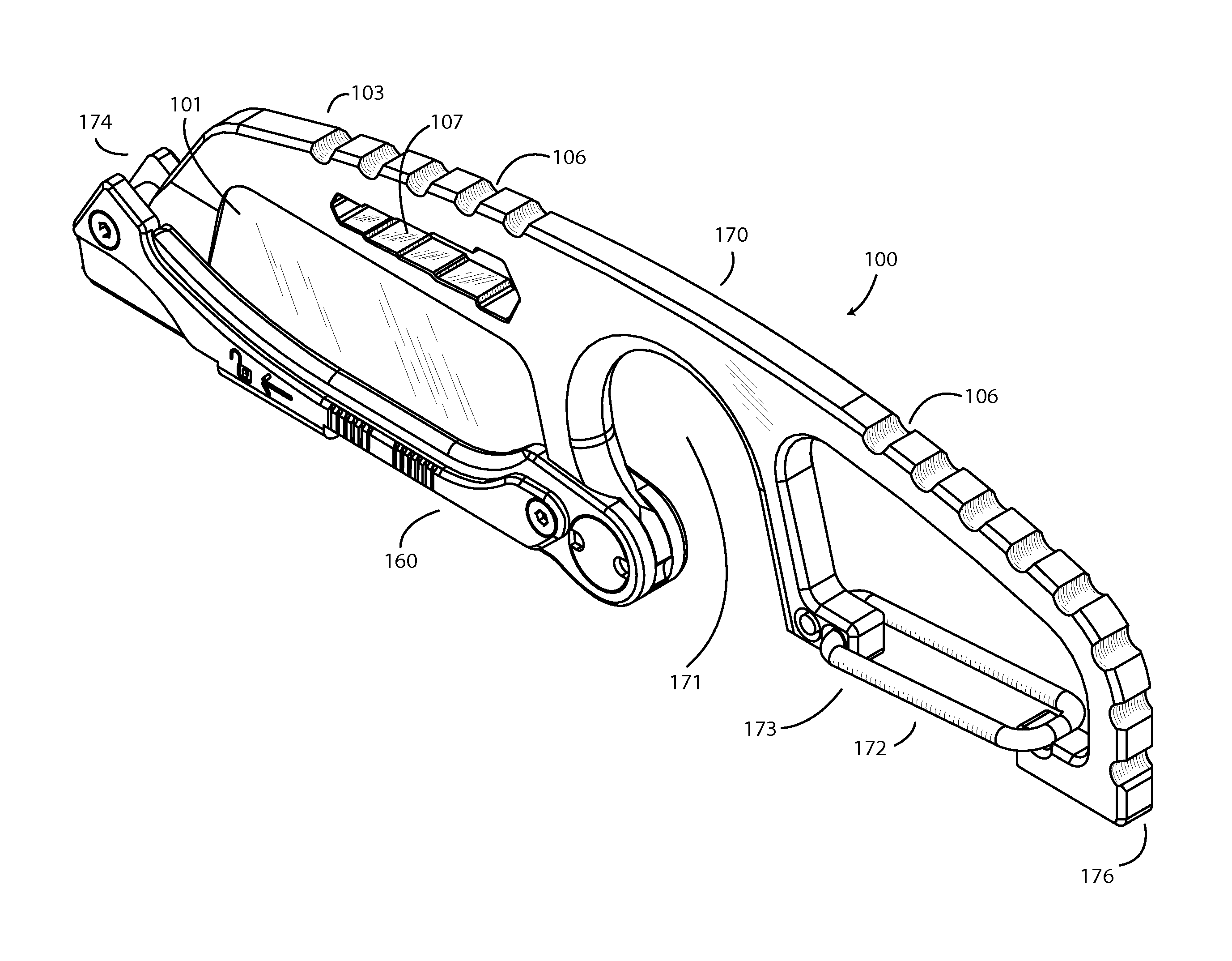 Survival knife with integrated moveable guard