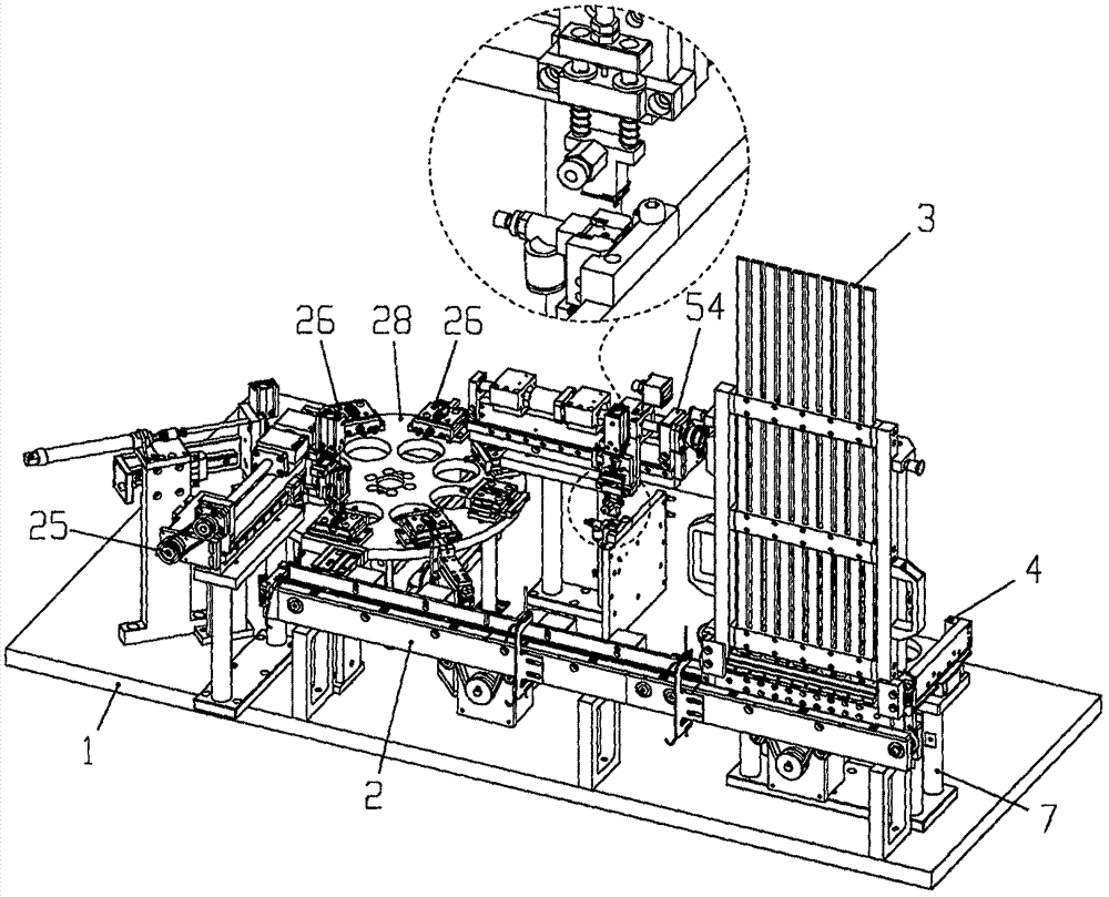 Flexible manufacturing assembly line for assembly of auxiliary insertion piece of robot