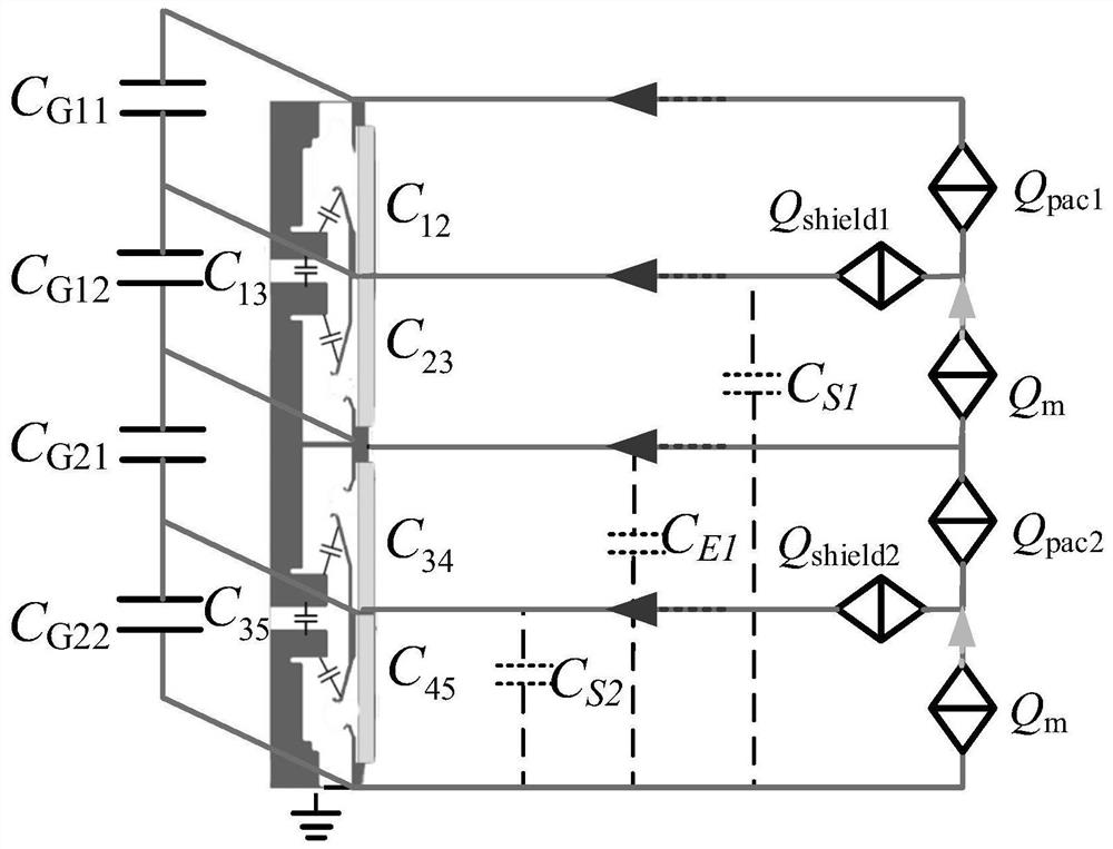 Self-voltage-sharing control method for dynamic charge compensation of multi-fracture vacuum circuit breaker