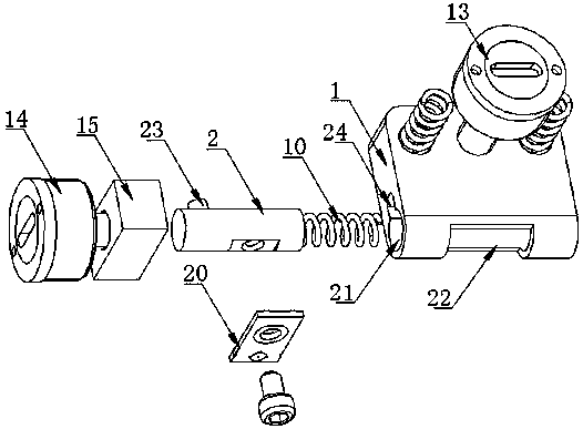 LED mounting base, adjusting mechanism containing LED mounting base and inner red dot sighting telescope containing adjusting mechanism