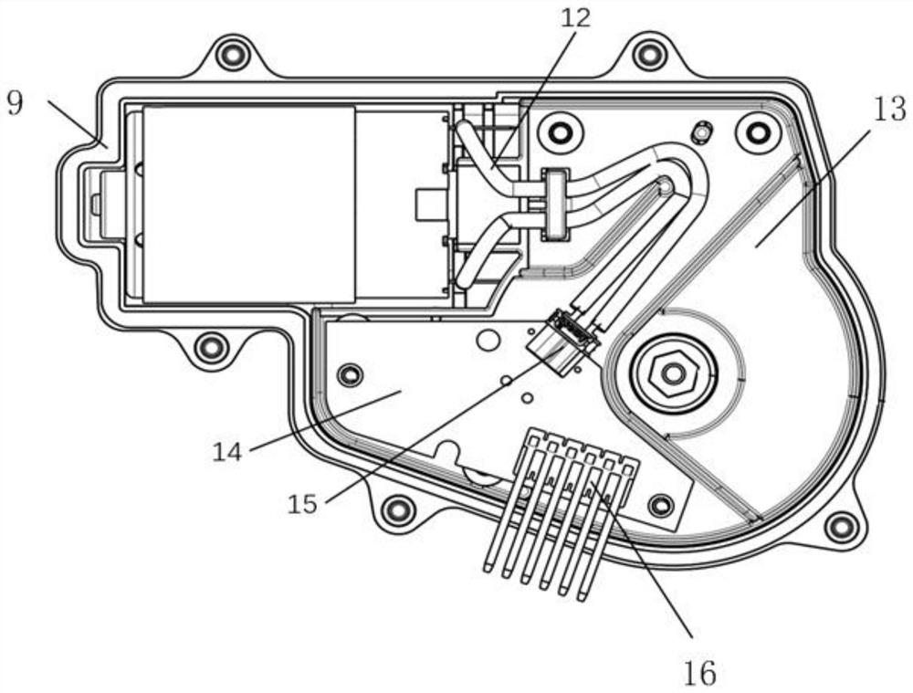 Execution system for driving automobile gearbox to shift gears