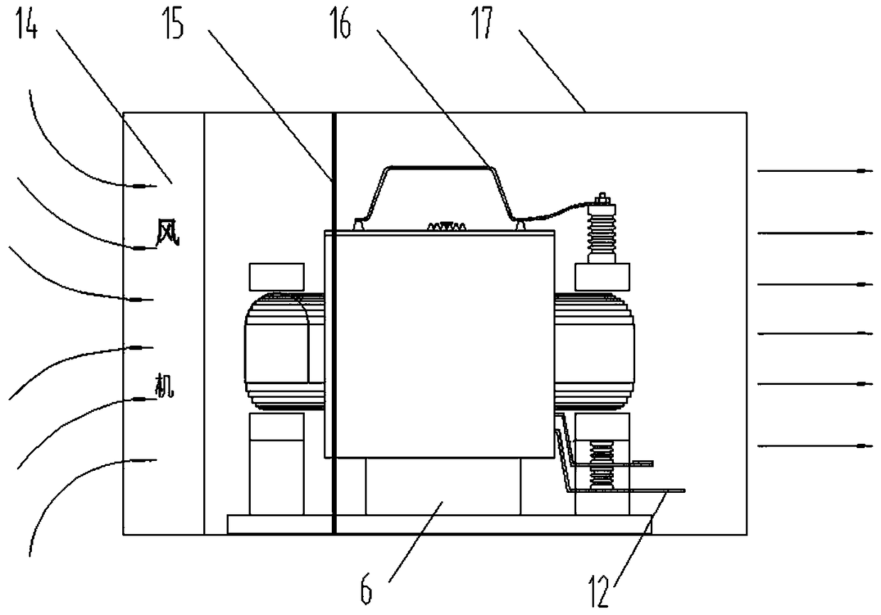 Novel horizontal dry-type power transformer