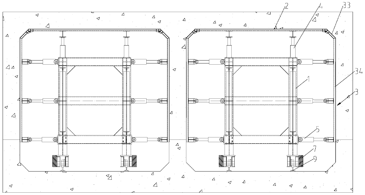 Construction method of pipe gallery construction using formwork trolley