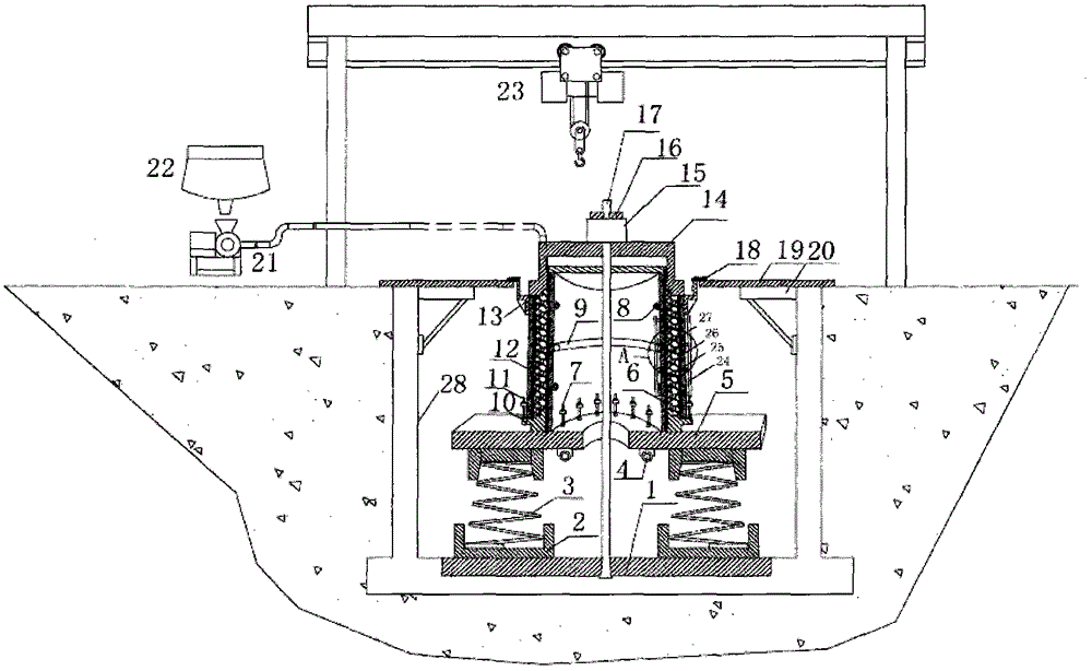 A system for the production of reinforced concrete pipes by extruding and demolding with dual vibration sources