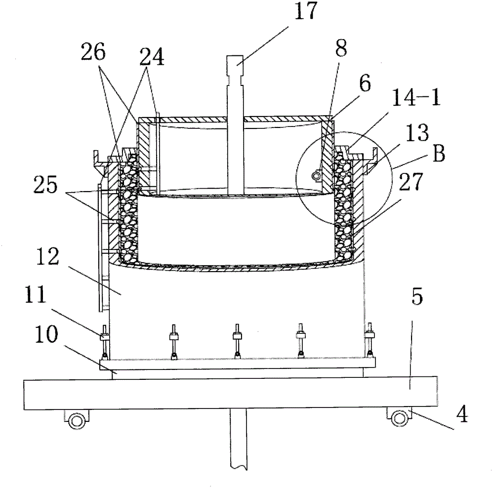 A system for the production of reinforced concrete pipes by extruding and demolding with dual vibration sources