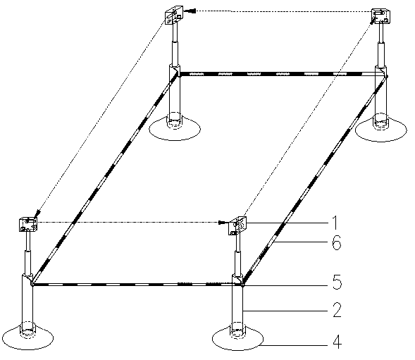 Radar alarm safety fence