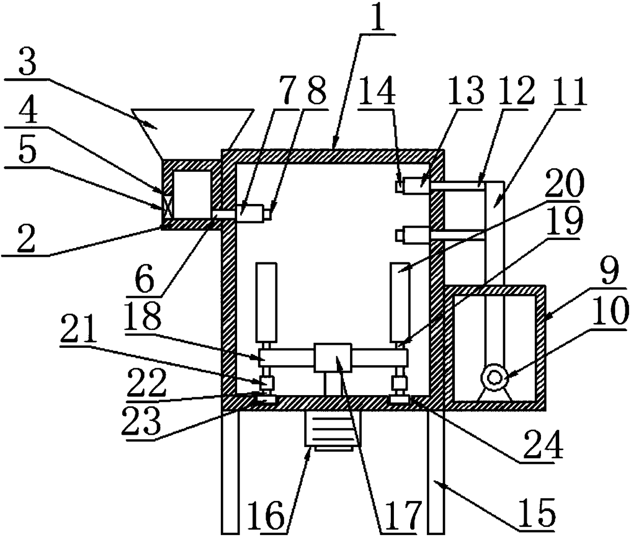 Quick stirring device for dental cast material for medical stomatology department and stirring method