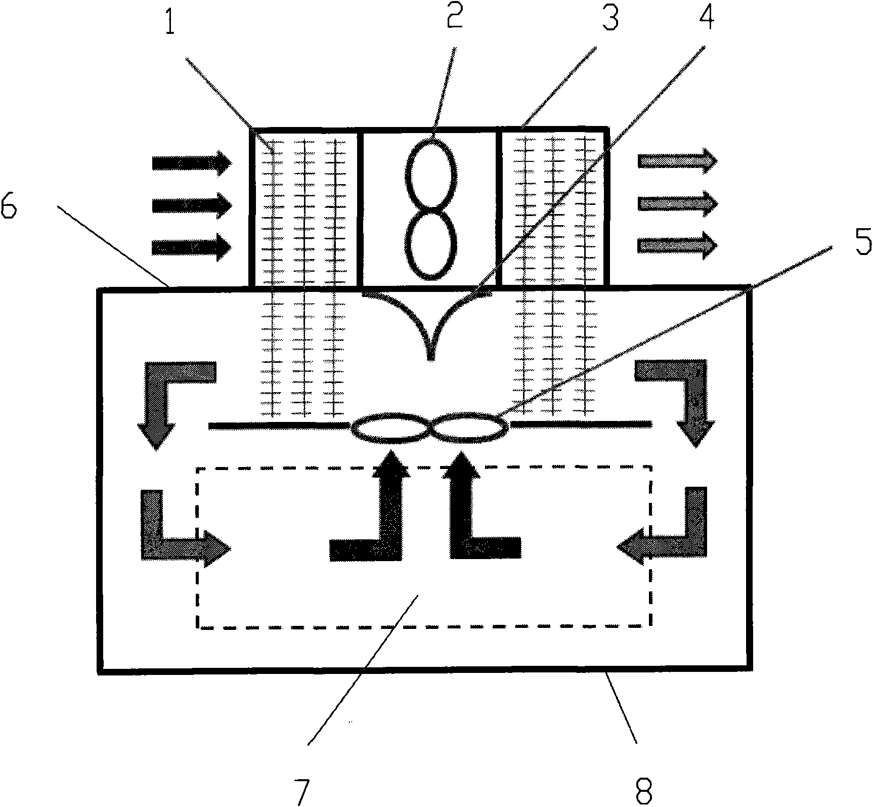 Cooler of heat pipe type wind generating set