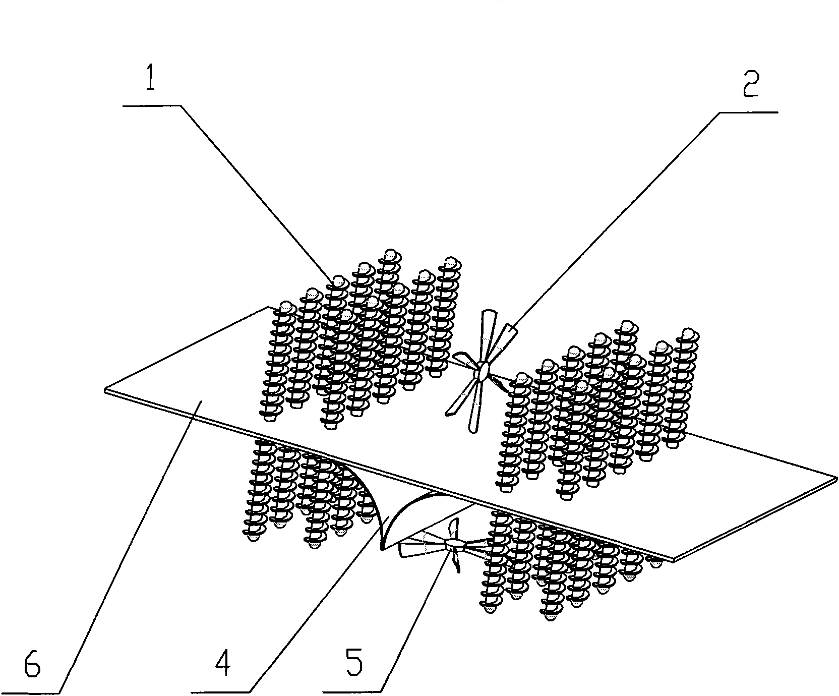 Cooler of heat pipe type wind generating set