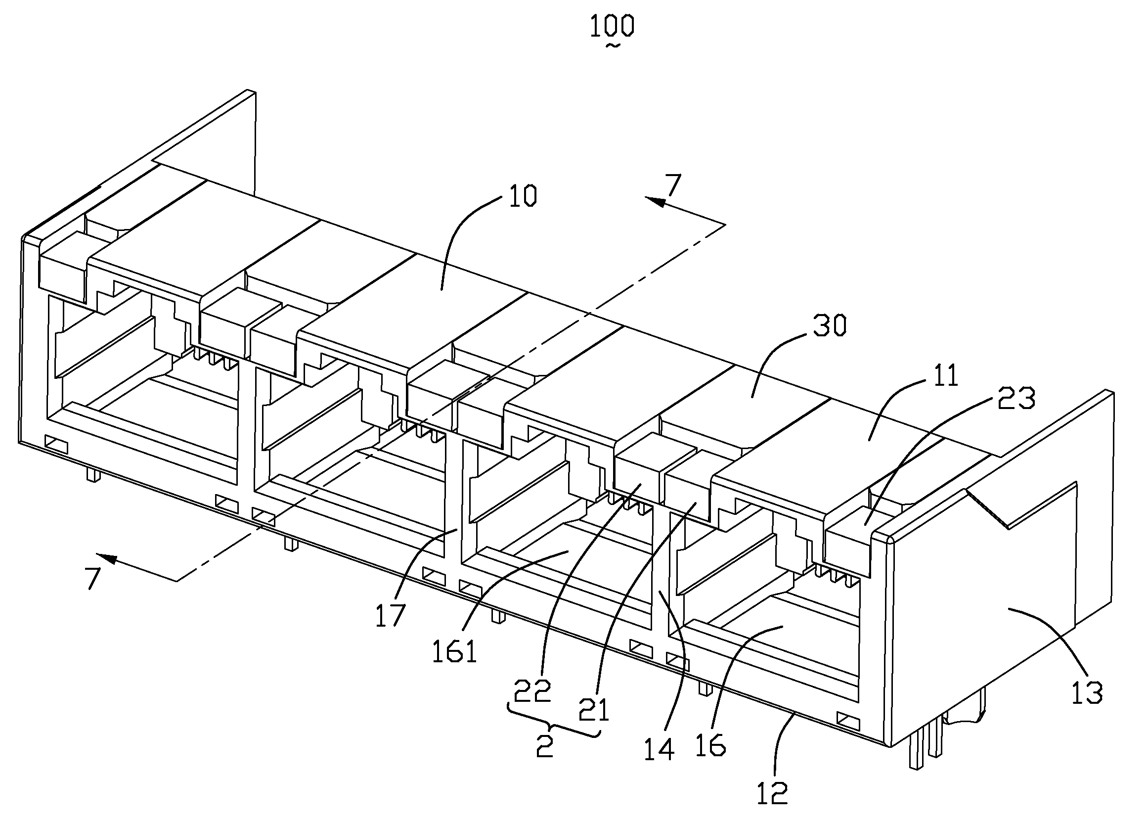 Electrical connector having improved leds