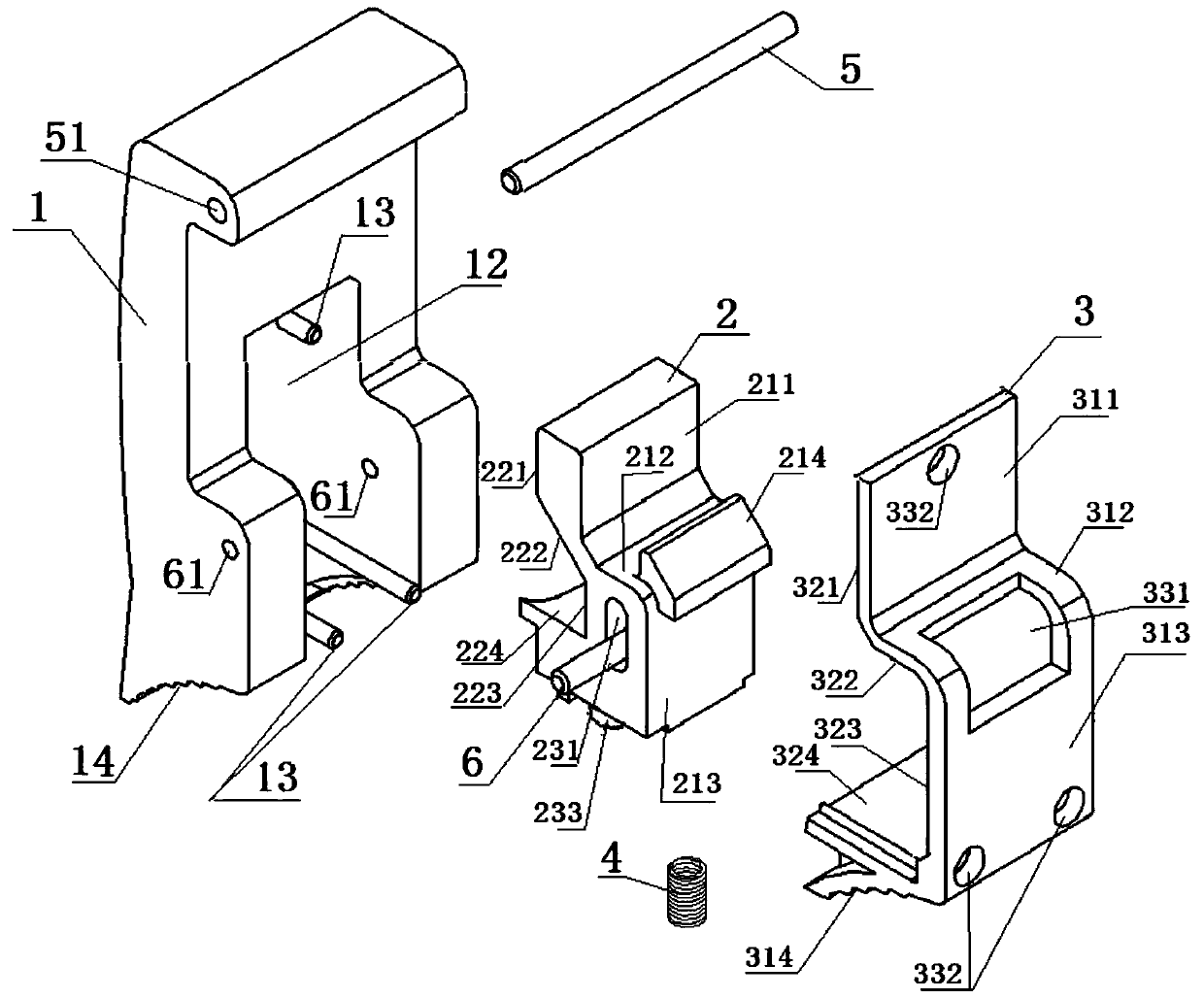 Self-locking anti-releasing hasp for packaging box