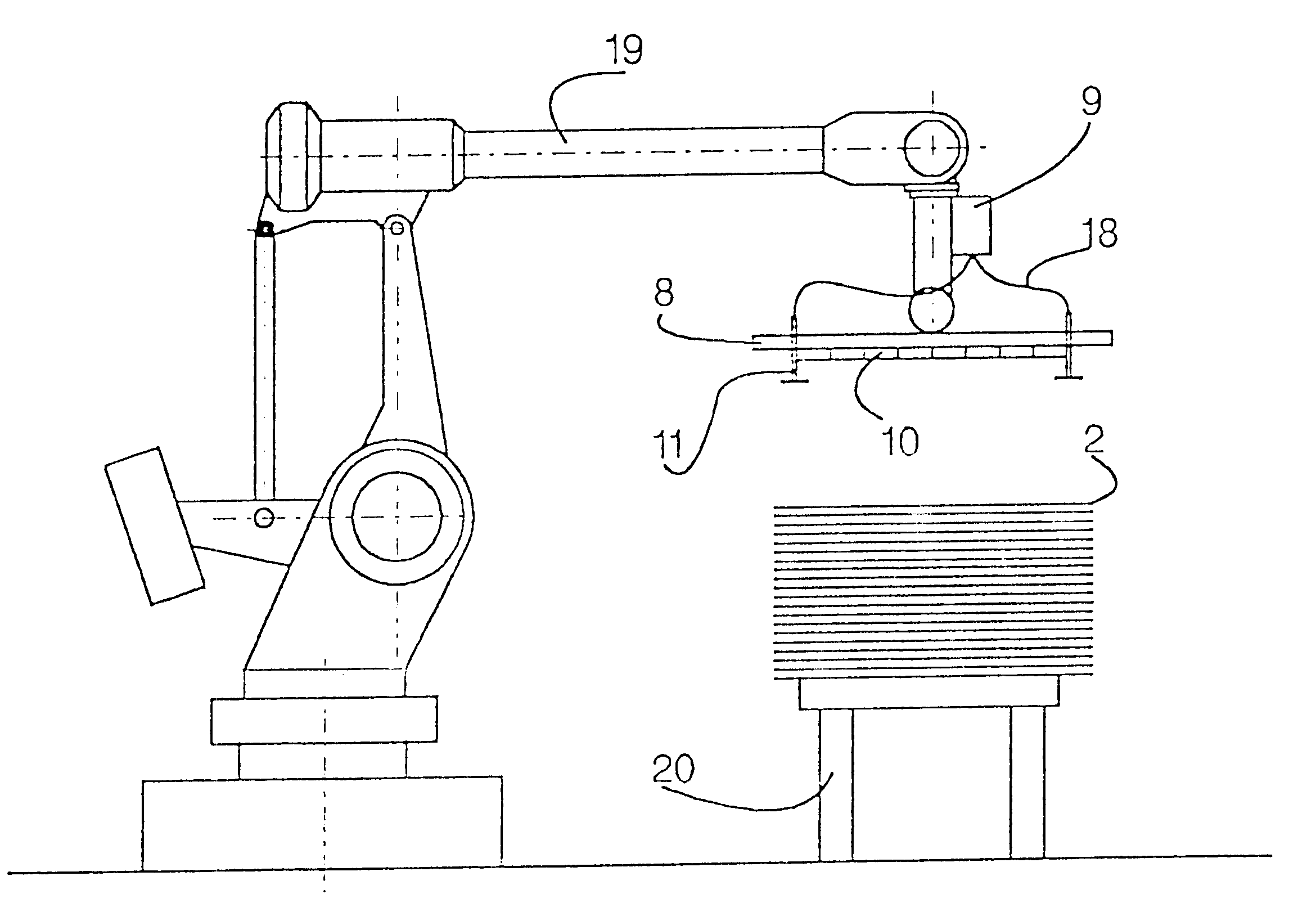 Device for separating, lifting and moving aluminium sheets or other non-ferromagnetic material