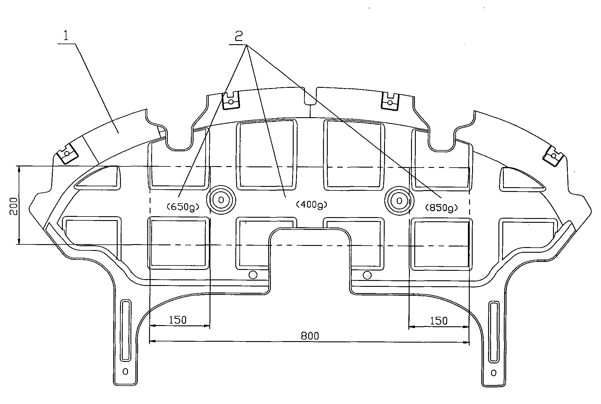 Automobile bottom deflector made of LFT-D (Fiber Reinforce Thermoplastic-Direct) material and manufacture method thereof