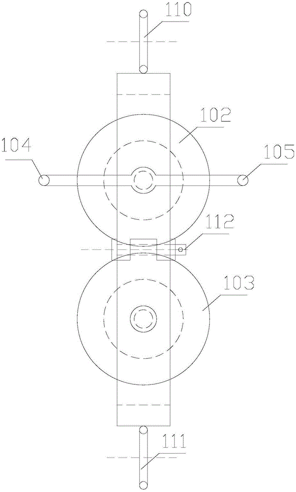 Tackle for net weaving in high-voltage power transmission wire construction