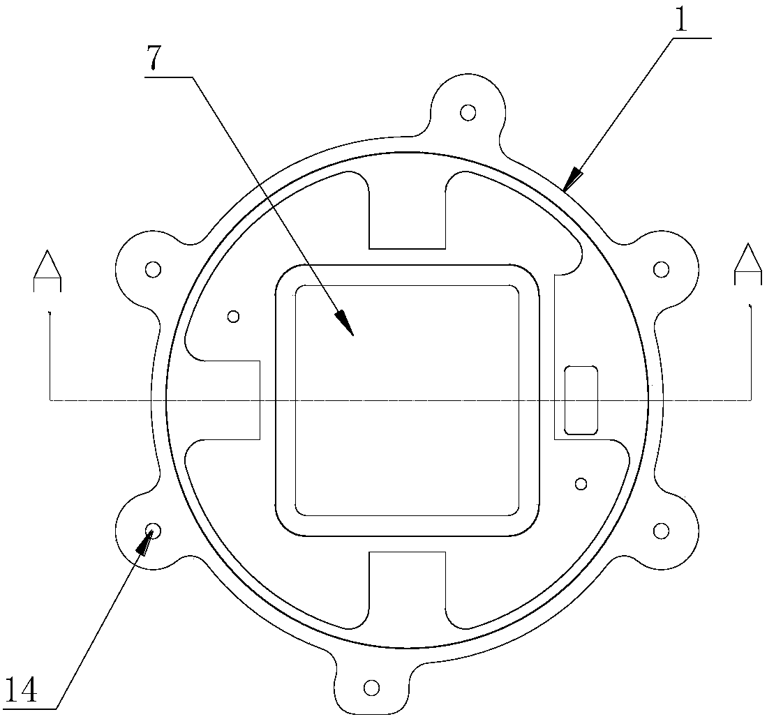 Water electrolysis electrode piece accommodating cavity and water electrolysis electrode piece fixing device